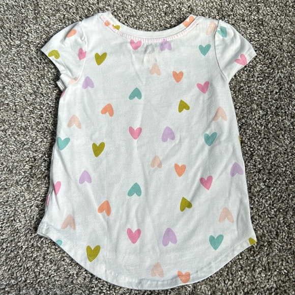 Rainbow heart print T Cat & Jack brand toddler girl size 3T - Picture 4 of 4